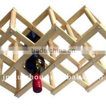 wooden wine rack