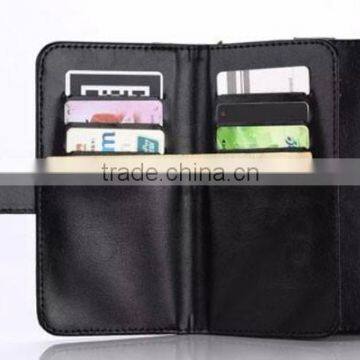 Universal pu Leather Case for Samsung Galaxy S6,wristlet Wallet Case for Big Phone