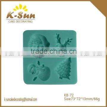 Merry Christmas collection silicone mold santa claus reindeer fondant decoration mold