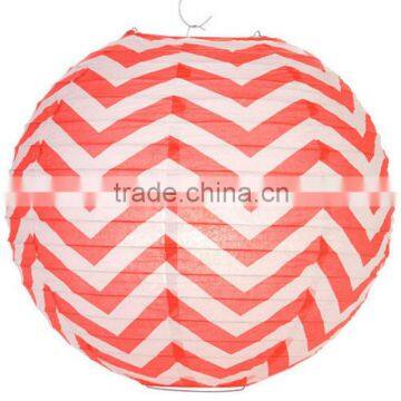 14'' Chinese Japanese Paper Lantern Red Chevron Home Wedding Party Decor NEW