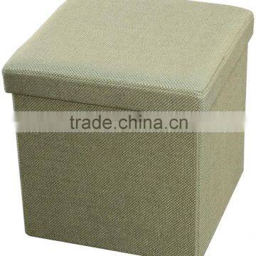 Home Furniture! Imitation linen green folding storage stool