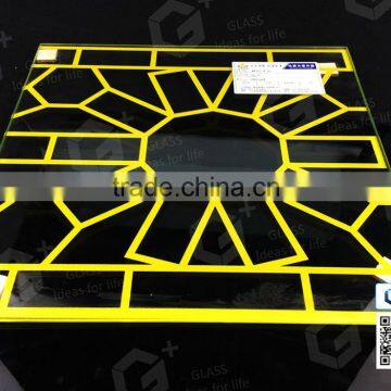 Decorative ceramic silkscreen glass tempered glass