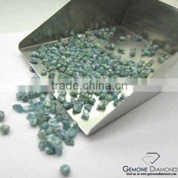 High Quality Opaque Clarity Natural Greenish Blue Rough Diamond Drilled Beads