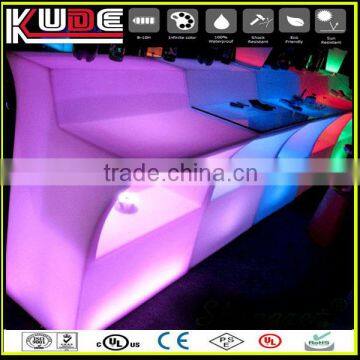 illuminated modern led plastic bar counter display