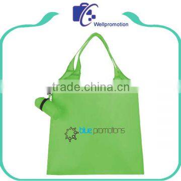 Promotional customized foldable tote bag / custom printed 210D polyester tote bag