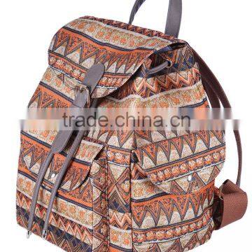 Latest special colorful ladies canvas backpack