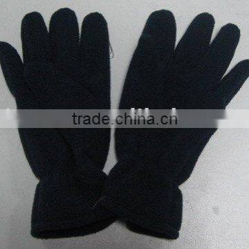 mens black fleece ski glove