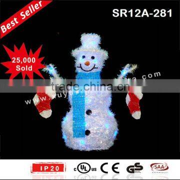 Battery operated christmas decorative snowman