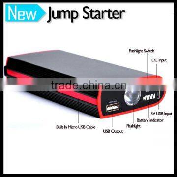 Compact 9000mah 12V Car Jump Starter Built in Micro USB Cable