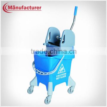 Hot Sell Plastic Small Press Mop Bucket with Wringer/Cleaning Mop Trolley