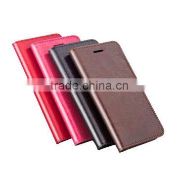 High quality leather mobile phone case with card slots customized logo and material