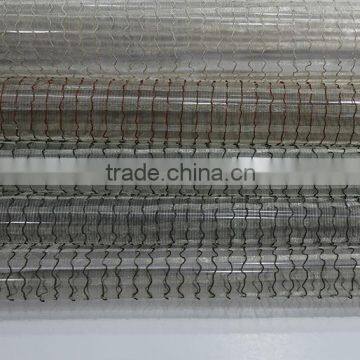 Luxury 100% polyester woven stripe hotel tulle sheer fabric for ready made curtain