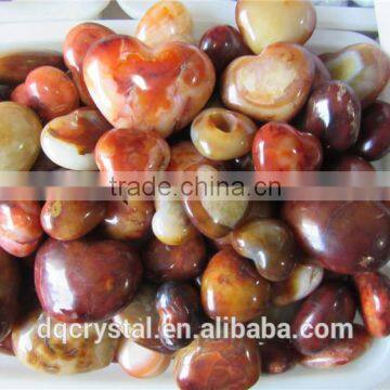 High quality loose rare gemstone heart-shaped carnelian agate stone for sale