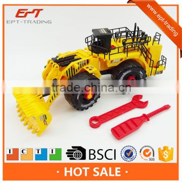 Hot sell plastic friction construction building truck toy for kids