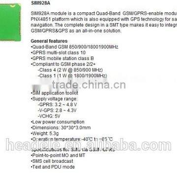 Wirelless Module GSM GPRS+GPS/GNSS Module SIM928A SIMCOM
