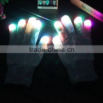 new Halloween white LED flash LED lamp light magic glove finger gloves