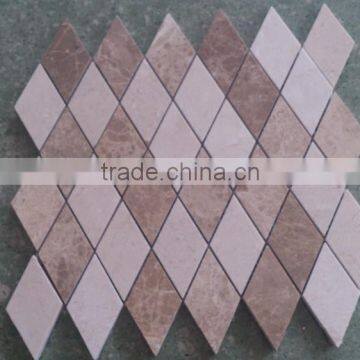 rhombus shape marble mosaic custom mosaic pattern