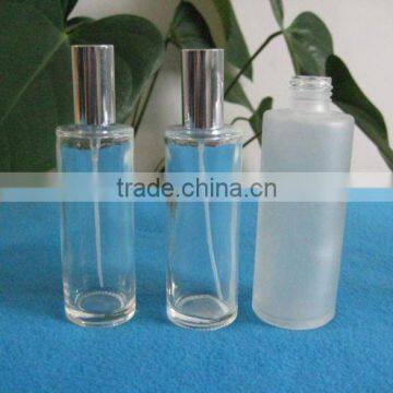 cosmetic bottle frosted glass with pump