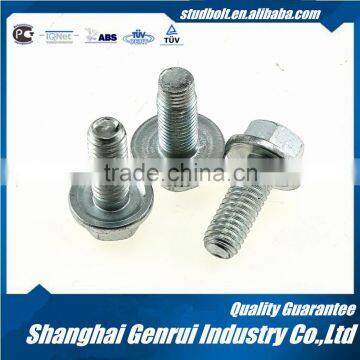 M30 Cl12.9 DIN6921 zinc plated full threaded UN flanged hex bolts