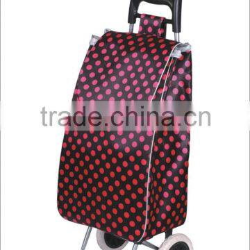 Colorful foldable shopping trolley bag