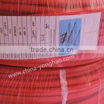 Electric cable types of electrical wires and cables UL 1015 HOOK UP WIRE UL approved high temperature pvc insulated earth wire