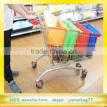 4 shopping trolley bags,foldable cart folding grocery reusable supermarket carry bag