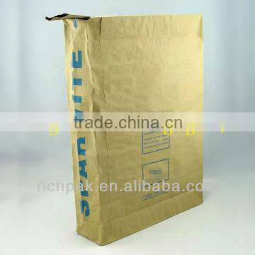 25kg cement multiwall paper bag with valve port for mortar/chemical