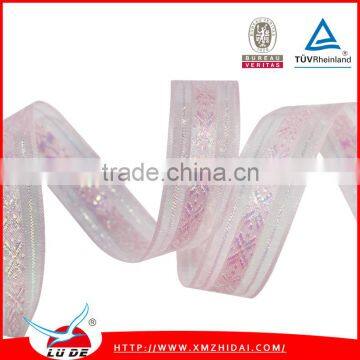 High Quality Eco-friendly Woven Webbing Ribbon With Gold Edge