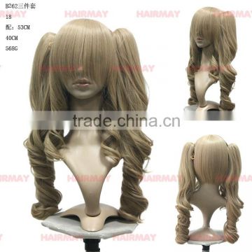 Hatsune miku cosplay chinese hair wig store synthetic big curl cheap synthetic cosplay wigs