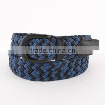 New Produce Purple Cotton Brown Leather Weave Belt for Man photo-3