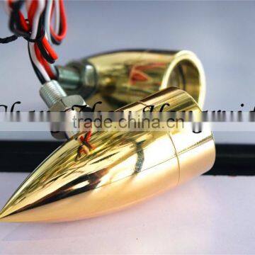 motorcycle brass turn signals, motorcycle mini led brass turn light for harley