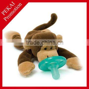 plush infant monkey toys with pacifier