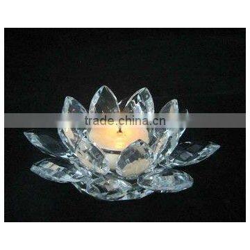 Popular 3D laser engraved crystal candle holder