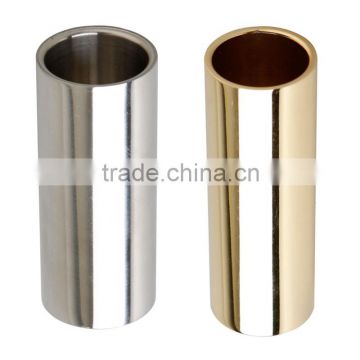 2 PCS Guitar Slides Bass Cylinder Tone Bar Chrome Stainless Steel Metallic