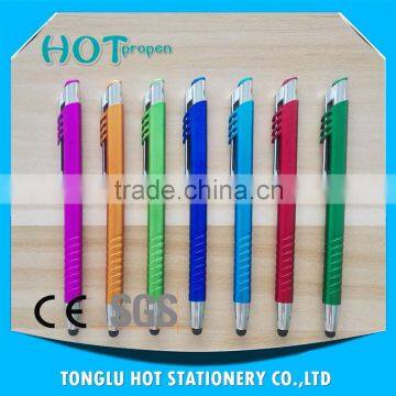 Click Action Ball Pen With Hollow Out Spray Paint Barrel, Touch Pen photo-5