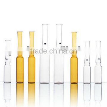 clear and amber pharmaceutical glass ampoule