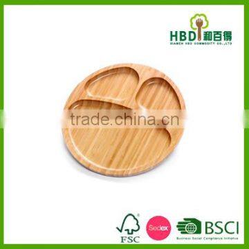 New Design Wooden 3 Compartments Food Tray,wooden Food Serving Tray photo-2