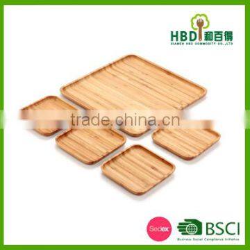 Whole|sale Distinctive Bamboo Wood Food Serving Dish Tray photo-2