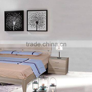 Environmental Friendly White Oak Wood Bedroom Bed Designs