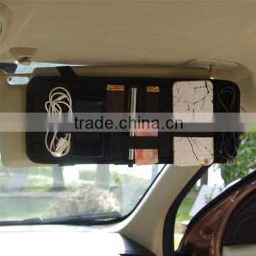 Cards Card CDs Mini Car Visor Organizer, Nylon Sturdy Car Sun Visor Organizer