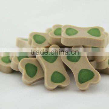 bulk dog food (dental pieces shaped double-heart)