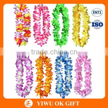 Forum Novelties Deluxe Color Dipped Silk Flower Hawaiian Lei