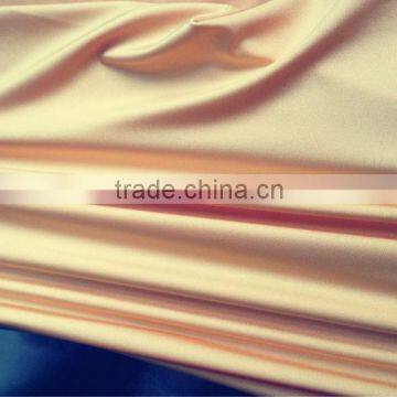 Polyester four way stretch spandex fabric gold for banquet table clothchair covers