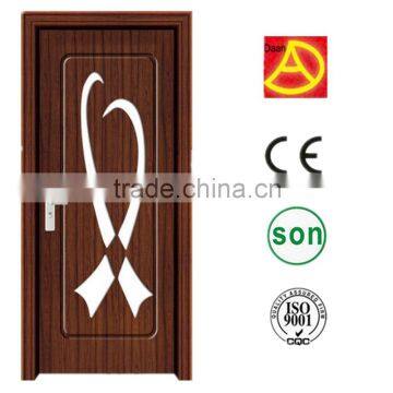 Interior mdf wooden coated cheap pvc door