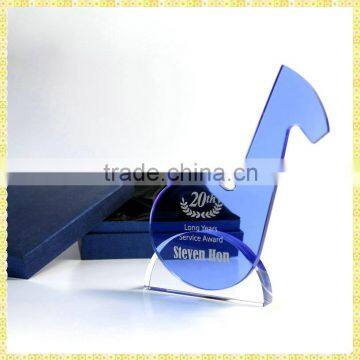 Handicraft Colors Crystal Music Trophy Award For Gift Of Birthday Party