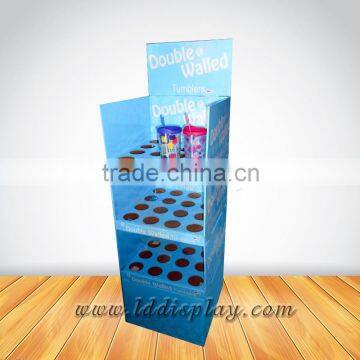 Custom cardboard retail bottle display racks