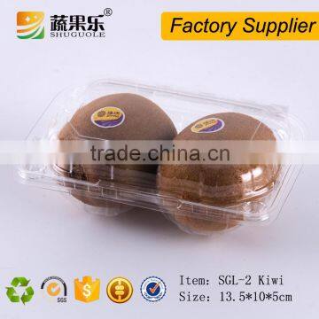 Disposable blister plastic 2pcs kiwi fruit boxes