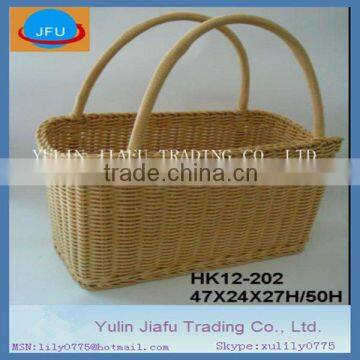 2012 new style handmade hanging rectangle plstic basket