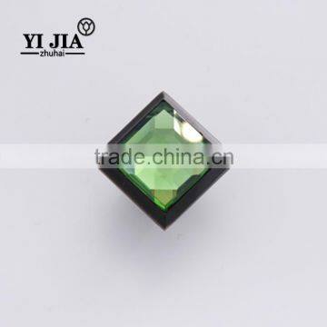 25 mm hot sale vintage green color glass pulls for cabinets