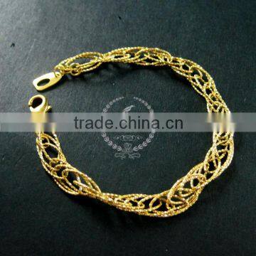 18cm raw brass faceted rhombic link fashion DIY bracelet supplies 1900080